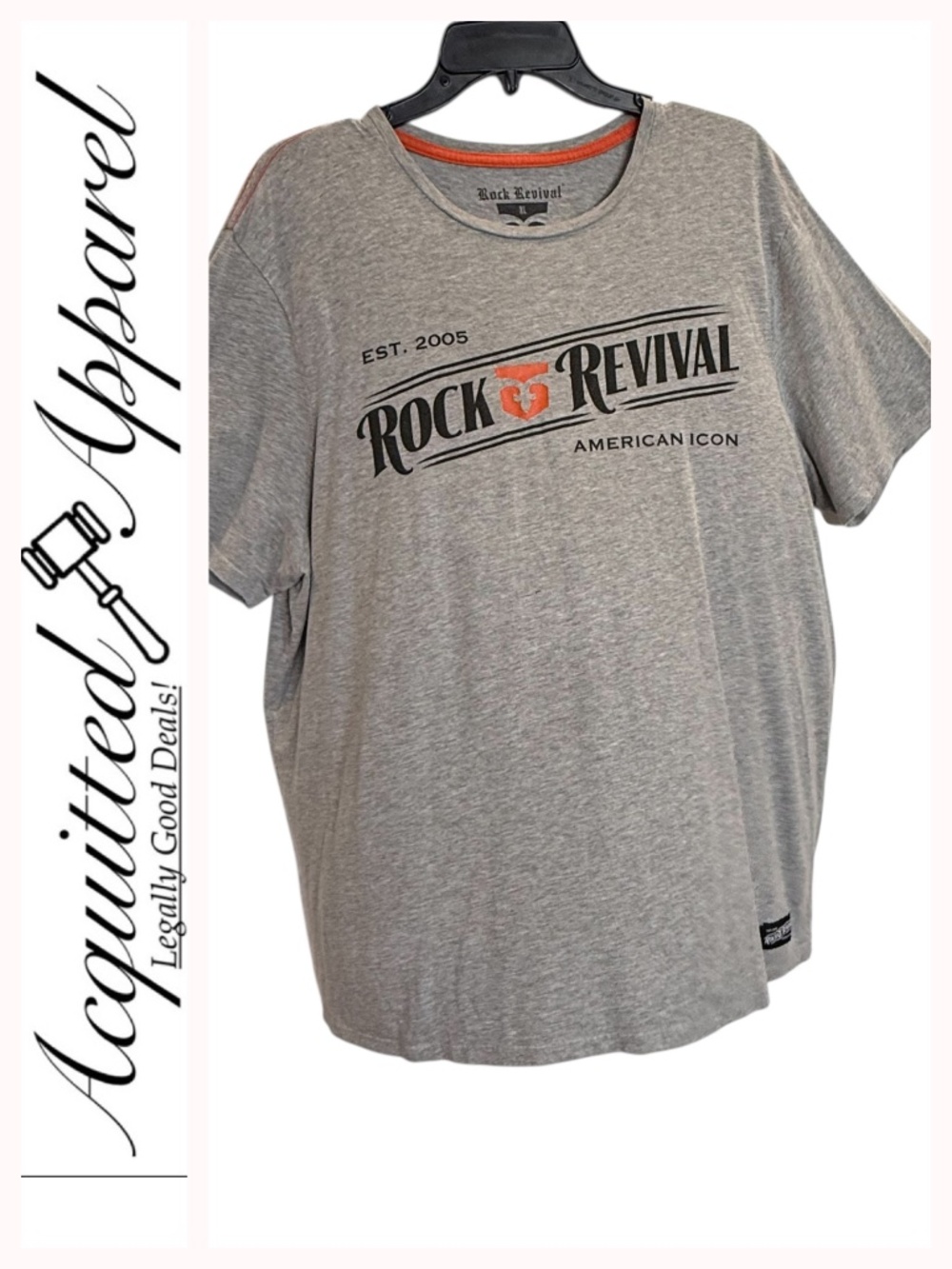 Rock Revival Gray Short Sleeve Tee XL